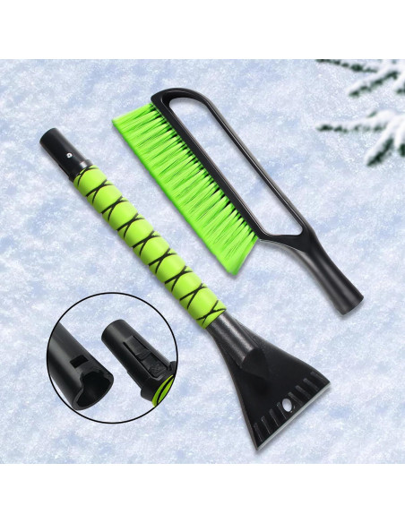 Cepillo de Nieve YEECOPON 68.6 cm y Raspador de Hielo 25.4 cm