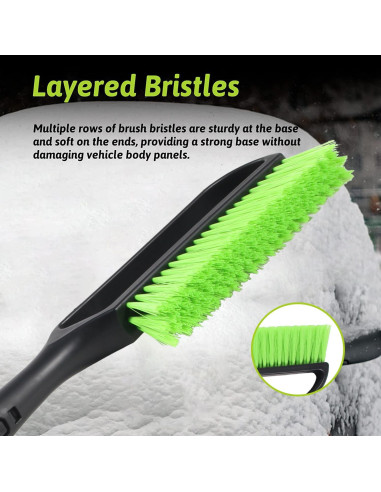 Cepillo de Nieve YEECOPON 68.6 cm y Raspador de Hielo 25.4 cm