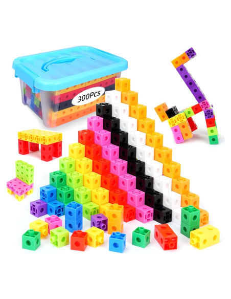 300 Cubos Enlazables QUYSKY - Bloques Matemáticos para Niños