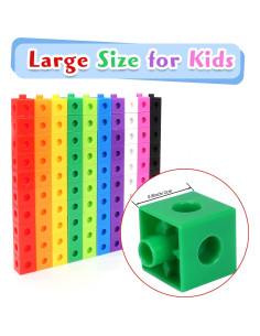 300 Cubos Enlazables QUYSKY - Bloques Matemáticos para Niños 2