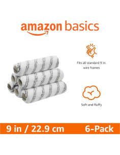 Cubiertas de Rodillo de Pintura Microfibra Amazon Basics 6 Pzas 2