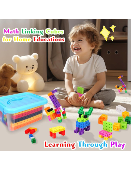 300 Cubos Enlazables QUYSKY - Bloques Matemáticos para Niños