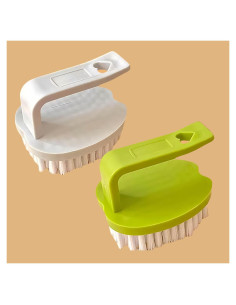 Juego de 2 Cepillos para Limpiar Verduras Ganganmax - Ergonomía y Cerdas Resistentes