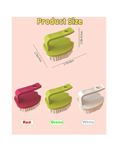 Juego de 2 Cepillos para Limpiar Verduras Ganganmax - Ergonomía y Cerdas Resistentes 2