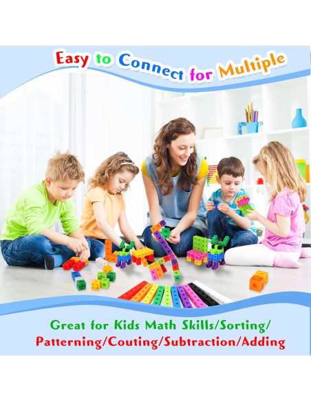300 Cubos Enlazables QUYSKY - Bloques Matemáticos para Niños