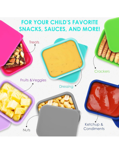 Divisores de Silicona para Caja de Almuerzo Linkidea 2 Pcs