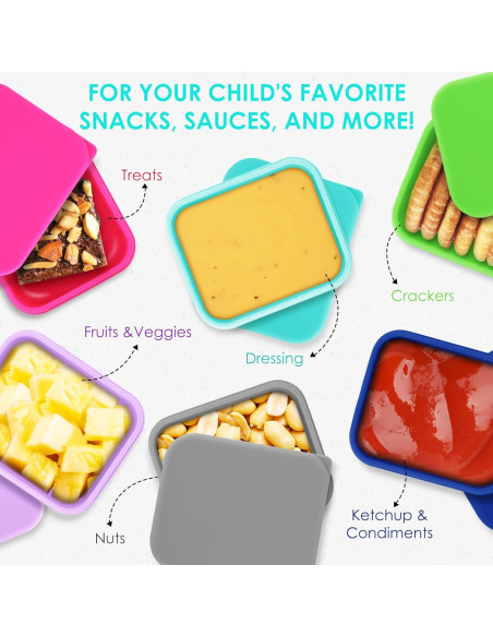 Divisores de Silicona para Caja de Almuerzo Linkidea 2 Pcs