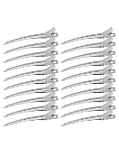 Pinzas para el Cabello Duck Bill Korintin 24 Pcs Metal 8.9 cm