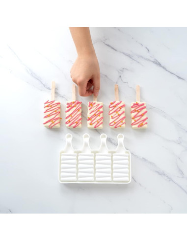 Molde para Paletas de Silicona Restaurantware 4 Cavidades
