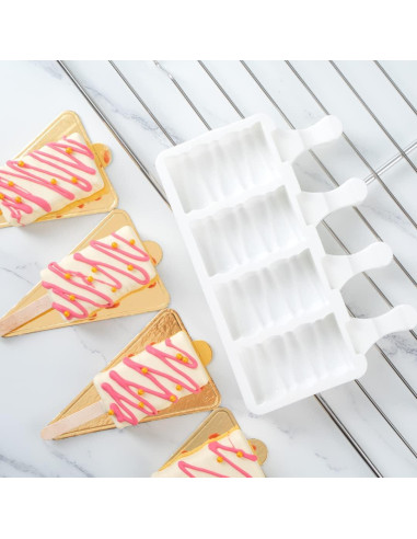 Molde para Paletas de Silicona Restaurantware 4 Cavidades