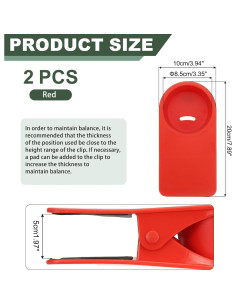 Soporte para Taza PATIKIL Rojo, 2 Pcs Clip para Mesa 2