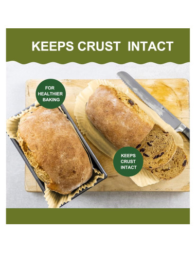 Forros para Pan de Molde Antiadherentes Mutvle 125 Pcs 9x5"