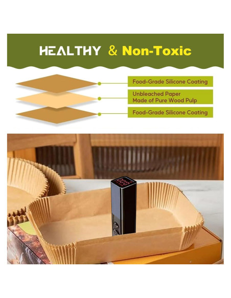 Forros para Pan de Molde Antiadherentes Mutvle 125 Pcs 9x5"