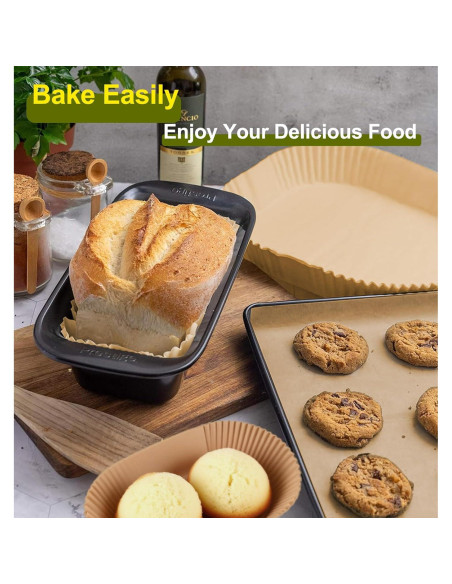 Forros para Pan de Molde Antiadherentes Mutvle 125 Pcs 9x5"