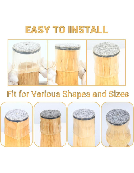 24 Protectores de Suelo Silicona y Fieltro HOME MASTER