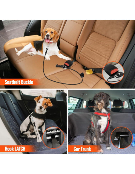 Cinturón de Seguridad para Perros CHZUOBER 2 en 1 Acero 70cm Cinturón de Seguridad para Perros CHZUOBER 2 en 1 Acero 70cm