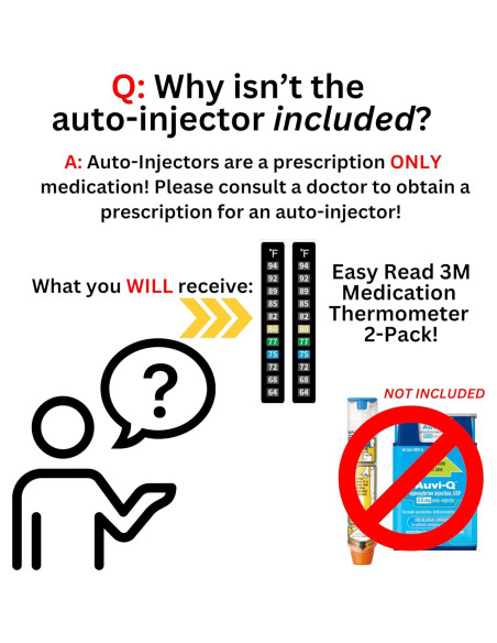 Termómetro Adhesivo 3M para EpiPen y AuviQ - Paquete de 2