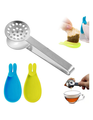 Exprimidor de Bolsas de Té Gyinere con Soportes de Silicona