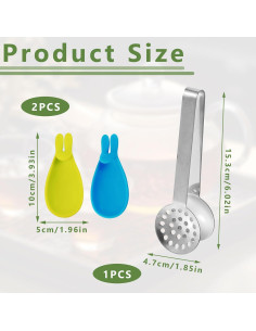 Exprimidor de Bolsas de Té Gyinere con Soportes de Silicona 2