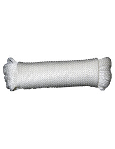 Cuerda de Nylon Trenzada T.W. Evans 30.48m 0.96cm Blanca