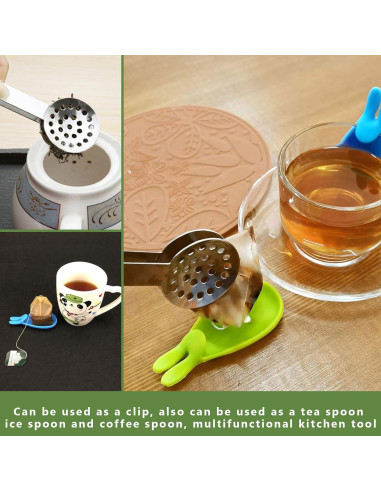 Exprimidor de Bolsas de Té Gyinere con Soportes de Silicona