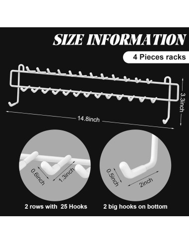 Organizador de Perchas para Corbatas y Cinturones Gisafai - 4 Piezas