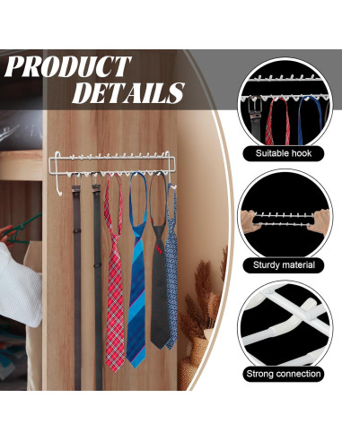 Organizador de Perchas para Corbatas y Cinturones Gisafai - 4 Piezas