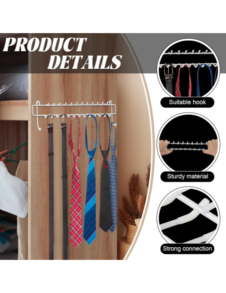 Organizador de Perchas para Corbatas y Cinturones Gisafai - 4 Piezas