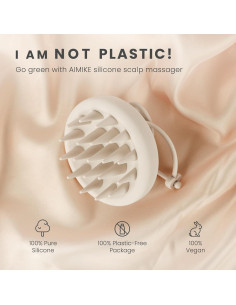 Masajeador de Cuero Cabelludo AIMIKE Silicona Avena 8.13cm 2