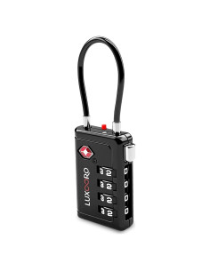 Candado de Equipaje LUXOORO TSA Combinación 4 Dígitos Negro