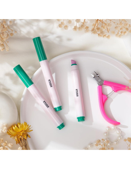Bolígrafo Empujador de Cutículas Rosiour 3 en 1 Cerámica 12.7cm