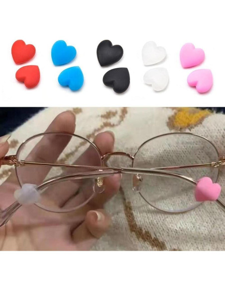 Agarres para orejas de gafas Jowxsx 5 pares rosa antideslizante