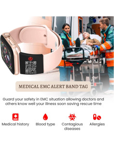 Etiqueta ID QR personalizada MIA-MIA para pulsera de reloj 2