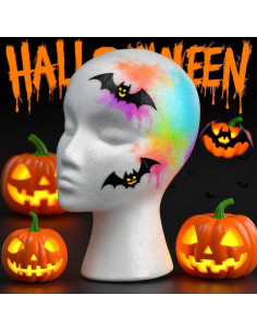 Cabeza de Peluca de Espuma Smilco 11" - 3 Piezas para Estilo 2