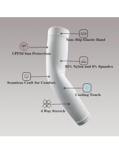 Mangas de Compresión UV YUDEWAY para Hombres y Mujeres - 4 Pairs 2