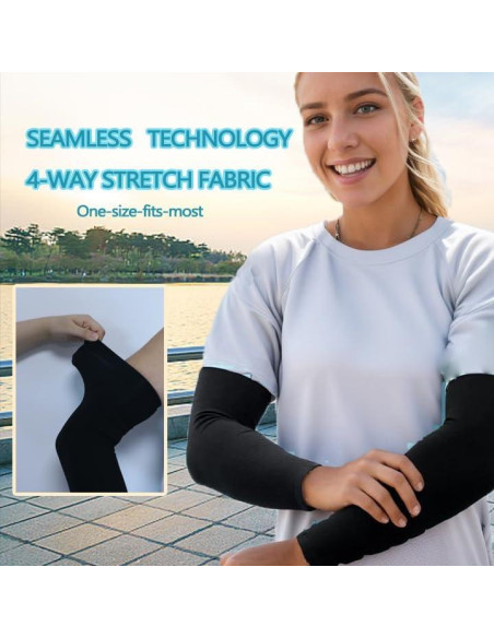 Mangas de Compresión UV YUDEWAY para Hombres y Mujeres - 4 Pairs