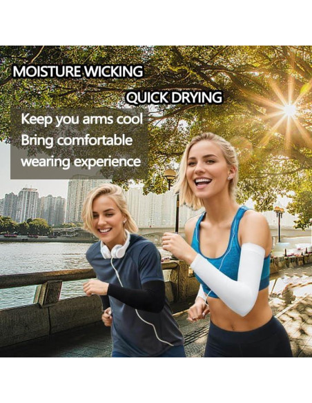 Mangas de Compresión UV YUDEWAY para Hombres y Mujeres - 4 Pairs