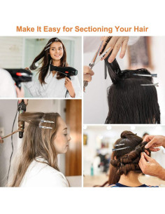Clips de Pelo Metálicos HiJeaton 60 Pcs para Mujeres 2