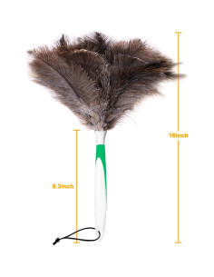 Plumero de Plumas de Avestruz Lycbayn 40.6 cm Ecológico 2