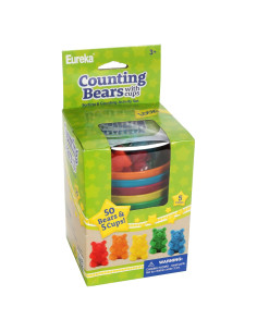 Osos Contadores Eureka 50 Piezas con 5 Tazas Plásticas