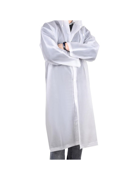 Poncho de Lluvia Impermeable Mudder para Adultos Blanco 115x63cm