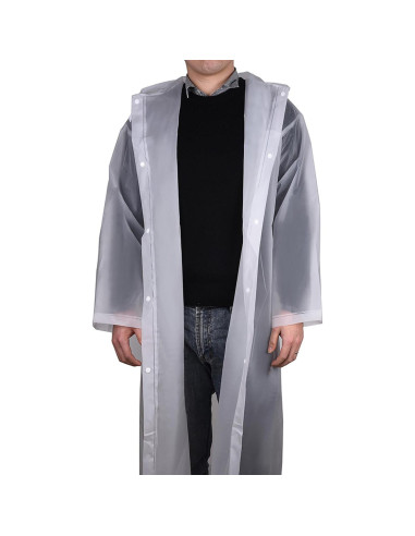 Poncho de Lluvia Impermeable Mudder para Adultos Blanco 115x63cm