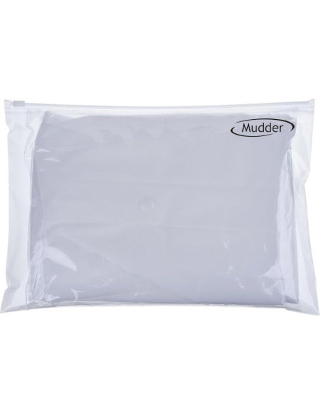 Poncho de Lluvia Impermeable Mudder para Adultos Blanco 115x63cm
