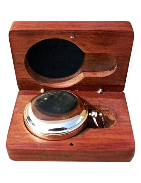 Brújula de Bronce Thor Instruments con Caja de Madera