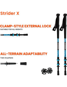 Bastones de Senderismo WINDQUESTER Strider X Ajustables 99-135 cm 2
