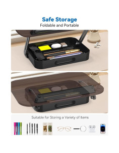 Soporte para Libros Ajustable YCNEW Madera Oscura 34 cm 2