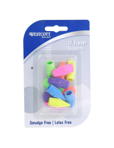 Tapas de Borrador Westcott 14891, Paquete de 12 Colores