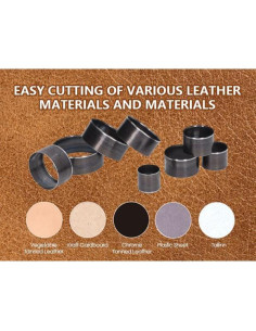 Juego de 8 Troqueles de Agujeros de Cuero WALFRONT 25.6mm 2