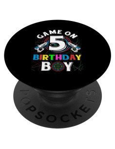 PopSocket Estándar Negro Juego Activado 5 Cumpleaños Laser Tag