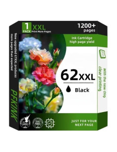 Cartucho de Tinta Negra 62XXL PFKink Compatible Envy y OfficeJet